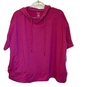 🍒Nine West Active Women's Pink Hoodie cropped boxy size M NWT